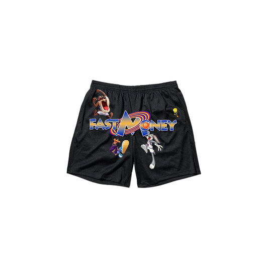 SPACE JAM TRAPPING IS A SPORT-Black Shorts