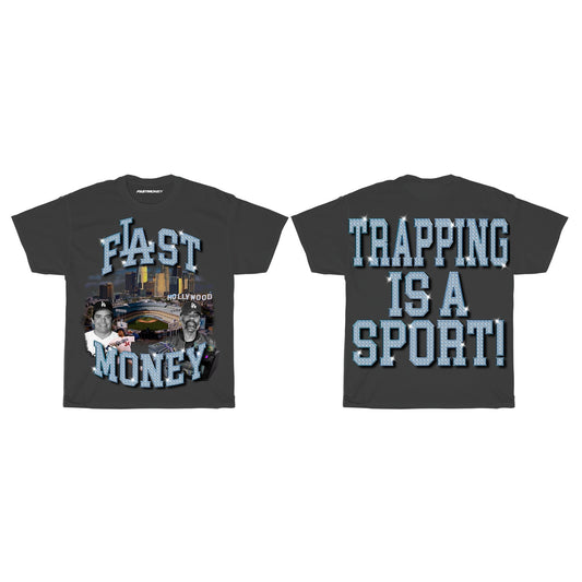 Los Angeles Fernando Valenzuela x Freeway Rick Ross Trapping is a Sport-Gray Shirt